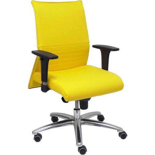 Sedia Albacete, braccioli regolabili - giallo,,