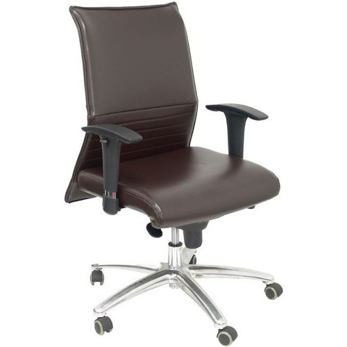 Sedia da ufficio Albacete XL in similpelle - Marrone,,