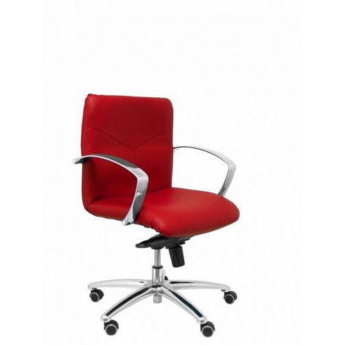 Sedia da ufficio Caudete in similpelle - Rosso,,