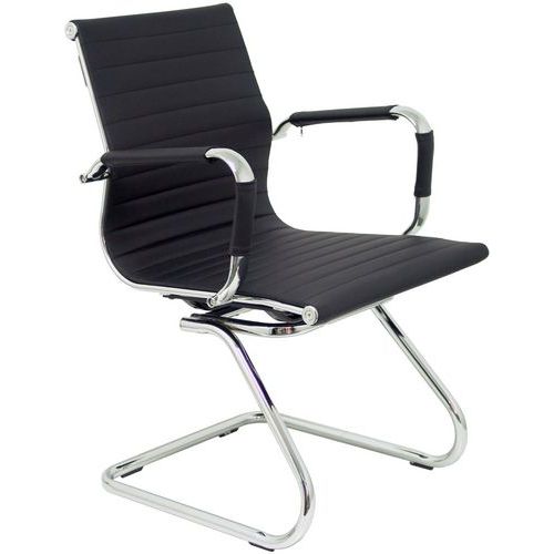 Sedia da ufficio Madroño similpelle - Senza ruota,