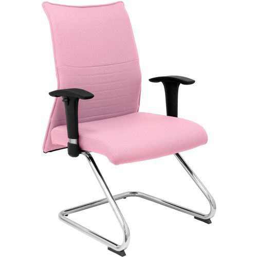 Sedia fissa Albacete con braccioli regolabili - rosa,