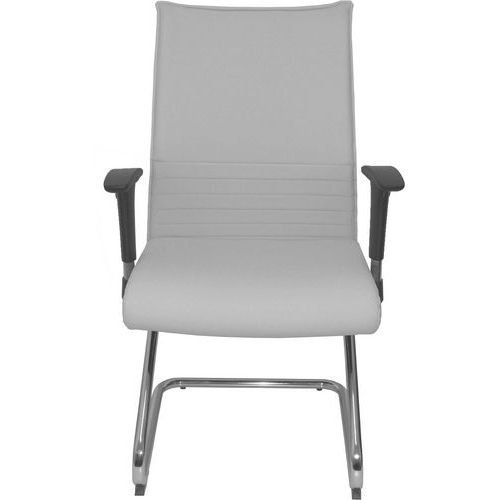 Sedia fissa Albacete in similpelle - bianca,