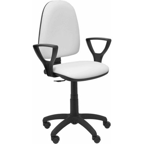 Sedia Ayna similpelle braccio fisso - bianco,,