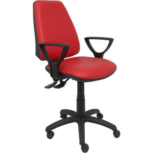 Sedia Elche S con braccio in similpelle - rosso,,
