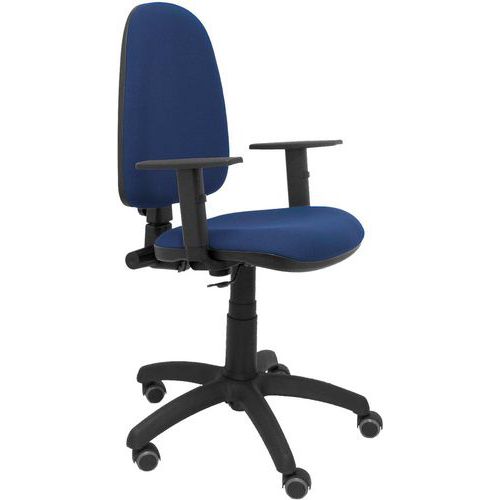 Sedia Ayna con braccio regolabile - ruota per parquet - blu navy,,