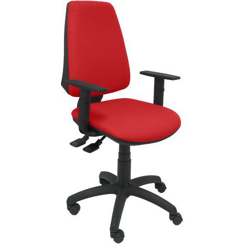 Sedia Elche S braccio regolabile - Ruota in nylon - Rosso,,