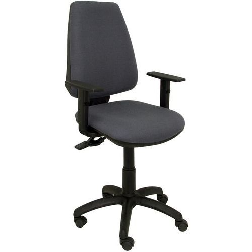 Sedia Elche S braccio regolabile - Ruota in nylon - Grigio scuro,