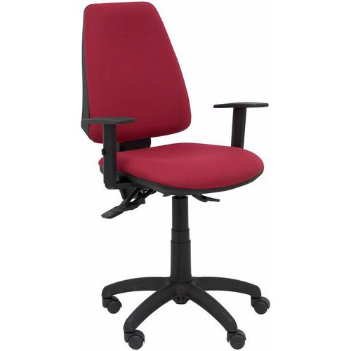Sedia Elche S, braccio regolabile - Ruota in nylon - bordeaux,,