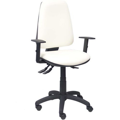 Sedia Elche S braccio regolabile similpelle - bianco,,