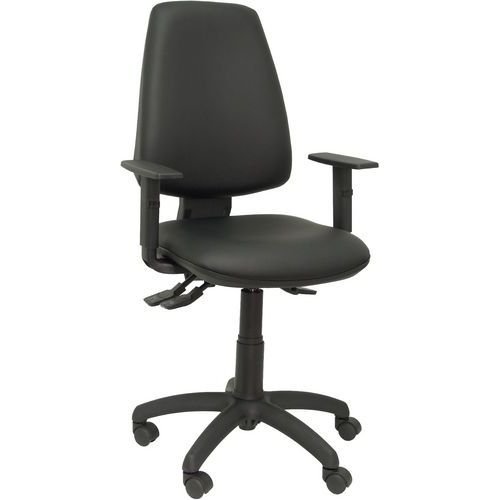 Sedia Elche S, braccio regolabile in similpelle - nero,,