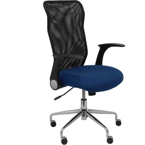 Sedia Minaya con braccioli regolabili - Blu mare,