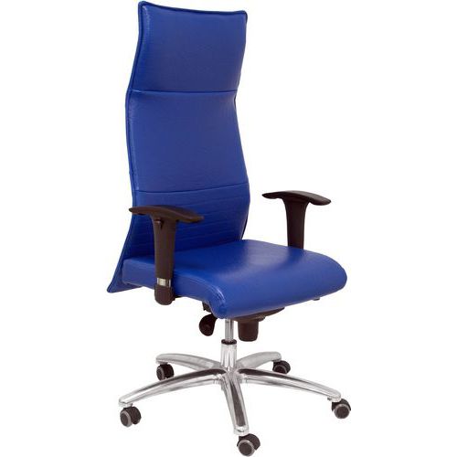 Poltrona direzionale Albacete XL in pelle - Blu,,