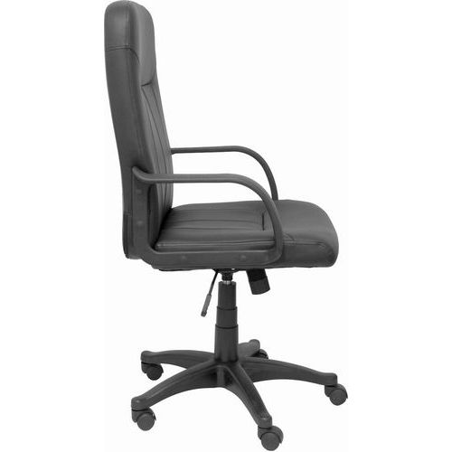 Poltrona direzionale Villa similpelle nera,,