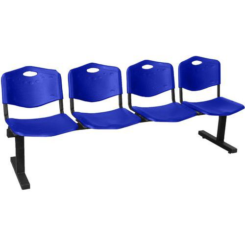 Sedia reception Robledo 4 posti in PVC - Blu,,