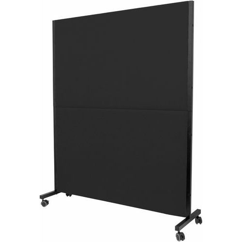 Divisorio mobile in similpelle Valdeganga - nero,