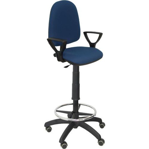 Sgabello Ayna braccio fisso - ruota per parquet - blu navy,,