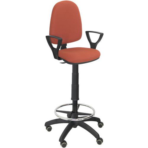 Sgabello Ayna braccio fisso - ruota per parquet - marrone,,