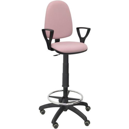 Sgabello Ayna braccio fisso - ruota per parquet - rosa,,