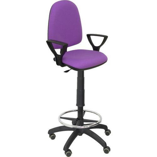 Sgabello Ayna braccio fisso - Ruota per parquet - Lila,