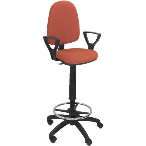 Sgabello Ayna con braccio fisso - Ruota in nylon - Marrone,,