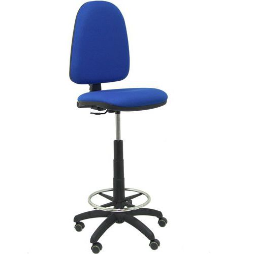 Sgabello Ayna senza braccioli - ruota in parquet - blu,,