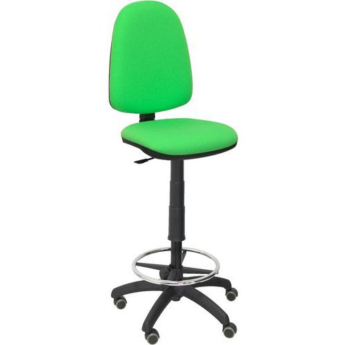 Sgabello Ayna senza braccioli - ruota in parquet - pistacchio,