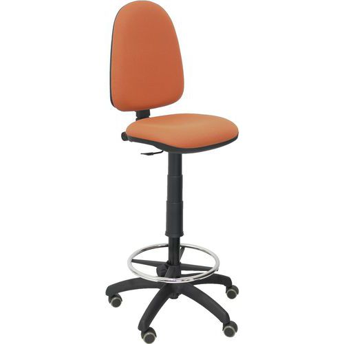 Sgabello Ayna senza braccioli - ruota in parquet - marrone,,