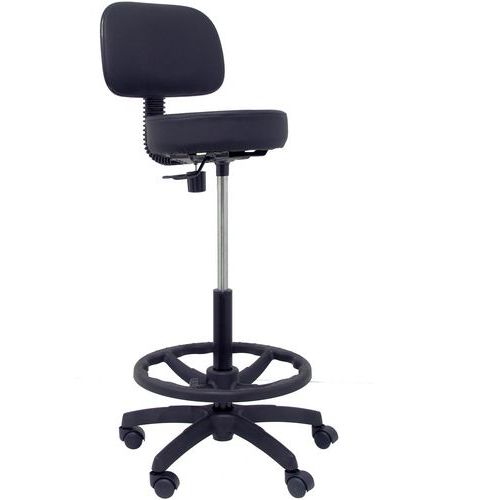 Sgabello Llanos in similpelle senza braccioli,