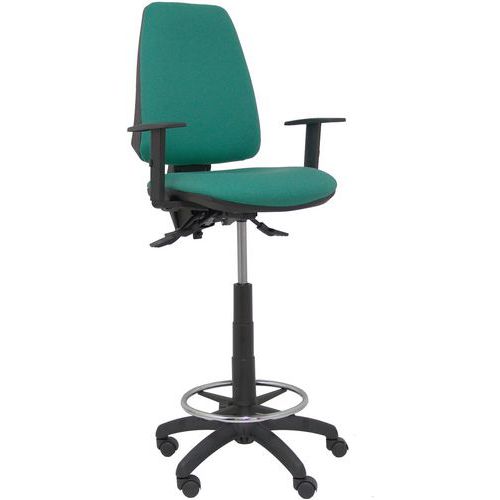 Sgabello Elche S con braccioli regolabili - Verde smeraldo,