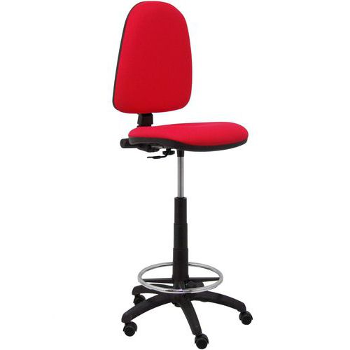Sgabello Ayna senza braccioli - ruota in nylon - rosso,,