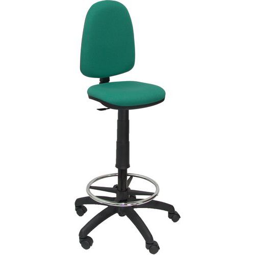 Sgabello Ayna senza braccioli - ruota in nylon - verde smeraldo,