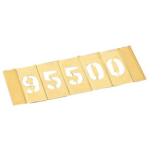 Set di 15 cifre montabili in ottone - Altezza 25 mm,