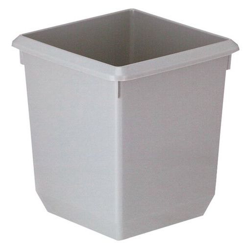 Cestino Rettangolare In Plastica 30 X 30 X 36 Grigio,