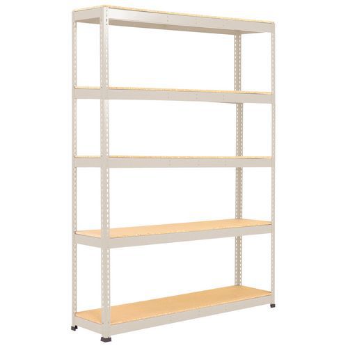 Scaffalatura Rapid 1 1980x1830x455-5 ripiani-Truciol-RAL7032,