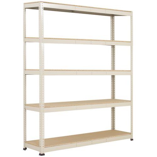 Scaffalatura Rapid 1 1980x2440x455-5 ripiani-Truciol-RAL7032,