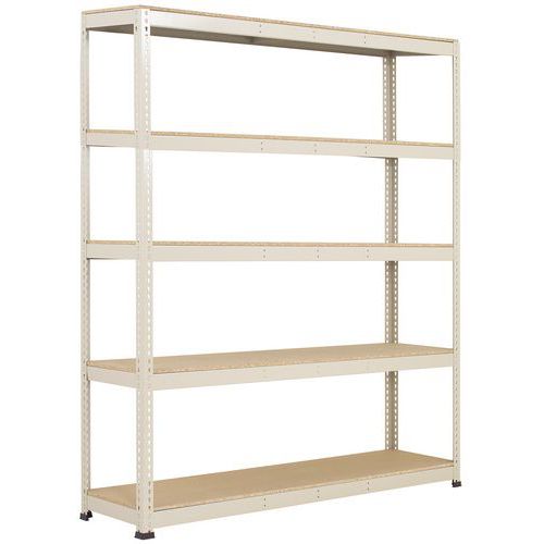 Scaffalatura Rapid 1 1980x2440x610-5 ripiani-Truciol-RAL7032,