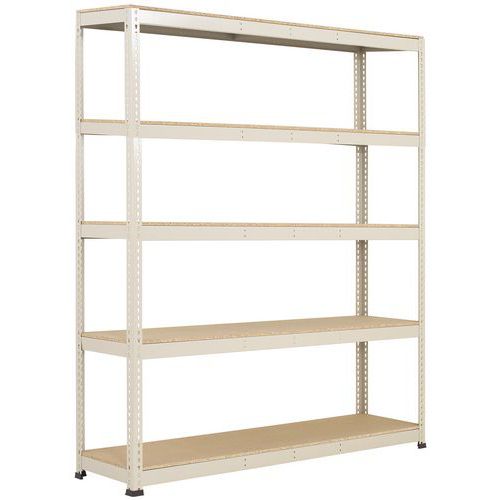 Scaffalatura Rapid 1 1980x2440x915-5 ripiani-Truciol-RAL7032,