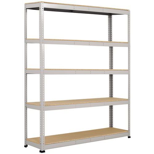 Scaffalatura Rapid 1 1980x2440x610-5 ripiani-Truciol-RAL7001,