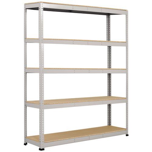 Scaffalatura Rapid 1 1980x2440x915-5 ripiani-Truciol-RAL7001,