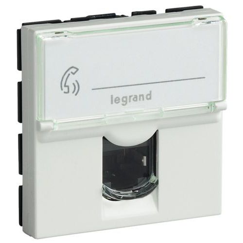 Prese 2P+T E Rj45 2 Moduli modules Legrand Mosaic,