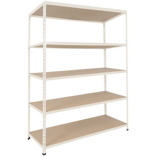 Scaffalatura Manutan Rapid 2 1830x1220x380 grigia - 5 ripiani,