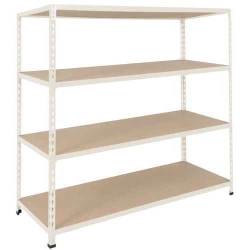 Scaffalatura Manutan Rapid 2 1830x1220x380 grigia - 4 ripiani,