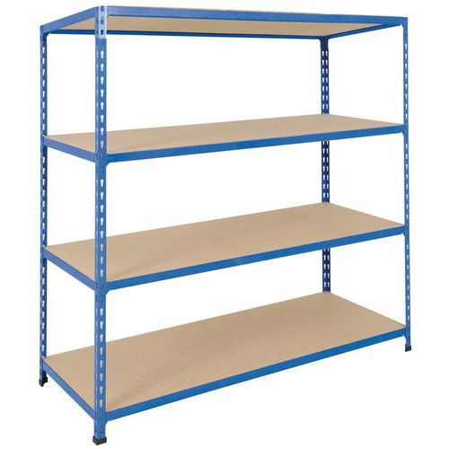 Scaffalatura Manutan Rapid 2 1980x1220x305 blu - 4 ripiani,