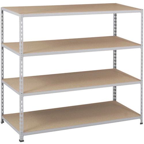 Scaffalatura Manutan Rapid 2 1980x1525x610 zincata - 4 ripiani,