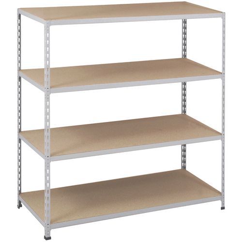 Scaffalatura Manutan Rapid 2 1830x1220x380 zincata - 4 ripiani,
