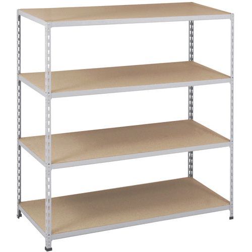 Scaffalatura Manutan Rapid 2 1830x1220x455 zincata - 4 ripiani,