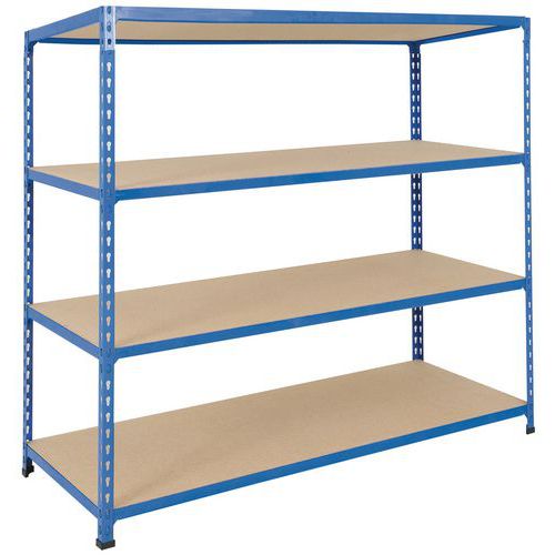 Scaffalatura Manutan Rapid 2 1980x1525x455 blu - 4 ripiani,