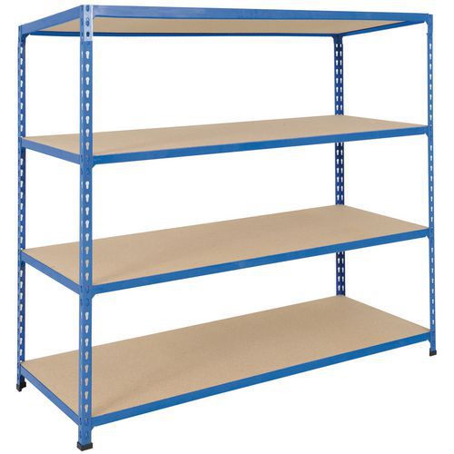 Scaffalatura Manutan Rapid 2 1980x1525x610 blu - 4 ripiani,