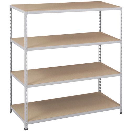 Scaffalatura Manutan Rapid 2 1980x1220x305 zincata - 4 ripiani,