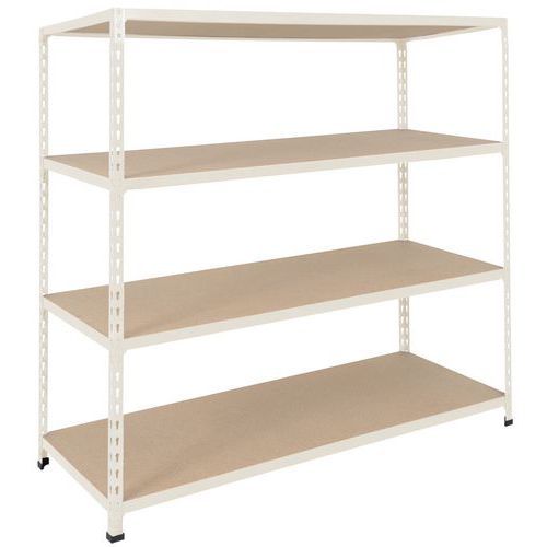 Scaffalatura Manutan Rapid 2 1980x1525x305 grigia - 4 ripiani,